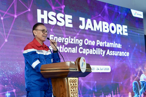 Komisaris Utama PT Pertamina (Persero), Mochamad Iriawan pada pembukaan HSSE Jambore I Tahun 2026 di HSE Training Center, Sungai Gerong, Palembang, Kamis (23/7). Foto: Dok. Pertamina
