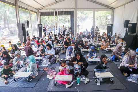 Keseruan Imaji Ceria bersama Le Minerale pada kumparanMOM Festival Hari Anak 2026 di Ex Taman Anggrek, GBK, Jakarta, Minggu (26/7/2026). Foto: kumparan