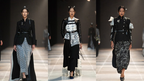 Wilsen Willim juga berkolaborasi dengan brand lokal Peau untuk koleksi ini. Foto: Wilsen Willim Studio