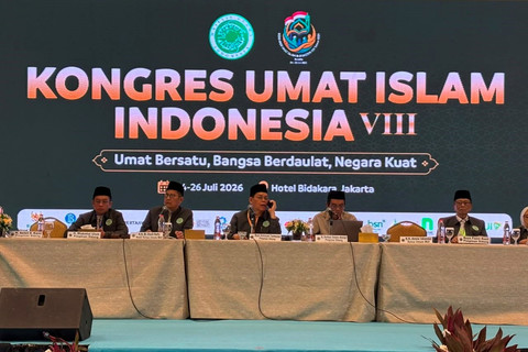 Kongres Umat Islam Indonesia VIII "Umat Bersatu, Bangsa Berdaulat, Negara Kuat" oleh Majelis Ulama Indonesia (MUI) di kawasan Jakarta Selatan, Minggu (26/7/2026). Foto: Nauval Pratama/kumparan