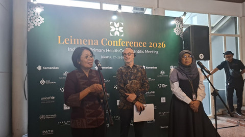 Konferensi pers acara Leimena Conference 2026 di Gedung Widya Graha BRIN, Jakarta Selatan, Senin (27/7/2026). Foto: Pradya Tirta/kumparan