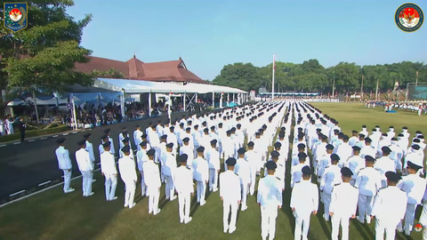 Suasana jelang Upacara Pelantikan Pamong Praja Muda di Kampus IPDN, Jatinangor, Kabupaten Sumedang, Rabu (29/7/2026). Foto: Youtube/Humas IPDN