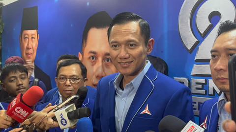 Ketua Umum Partai Demokrat Agus Harimurti Yudhoyono (AHY) usai acara peringatan HUT ke-25 partai di Senayan, Jakarta, Rabu (9/9/2026). Foto: Joakhim Tharob/kumparan