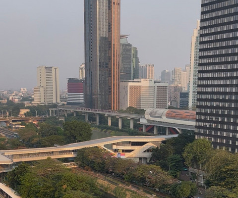 Pemandangan dari rooftop Gedung Transport Hub Dukuh Atas. Foto: Sifa Maulida/kumparan