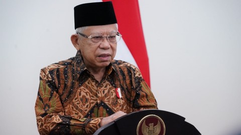 Wakil Presiden Ma'ruf Amin mengucapkan Selamat Hari Raya Idul Fitri 1443 H. Foto: KIP
