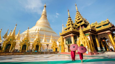 Ilustrasi kuil indah di Myanmar. Foto: Patrick Foto/Shutterstock