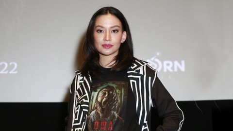 Karina Nadila di konferensi pers film Oma The Demonic. Foto: Dok. Istimewa