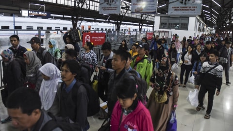 Ilustrasi mudik. Foto: Antara/Hafidz Mubarak A