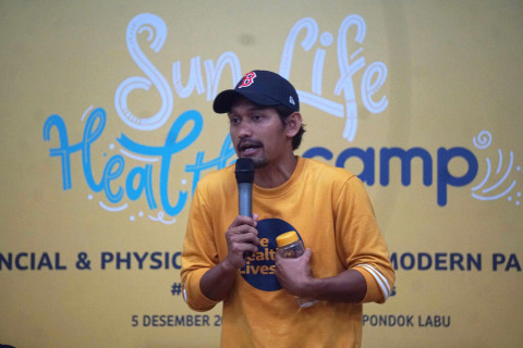 Sun Life ambassador, Ibnu Jamil sun life healty camp di al-izhar pondok labu, Jakarta, Kamis (5/12). Foto: Irfan Adi Saputra/kumparan