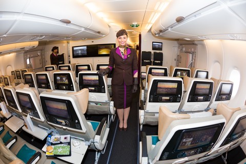Kabin di Etihad Airways Foto: Shutter Stock