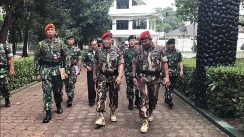 Menhan Ryamizard Ryacudu di Kopassus. Foto: Soejono Eben Ezer Saragih/kumparan