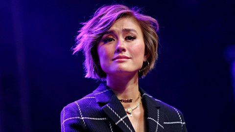 Penyanyi Agnez Mo saat hadir di konferensi pers konser Sikat Habis di SCBD Sudirman, Jakarta. Foto: Ronny