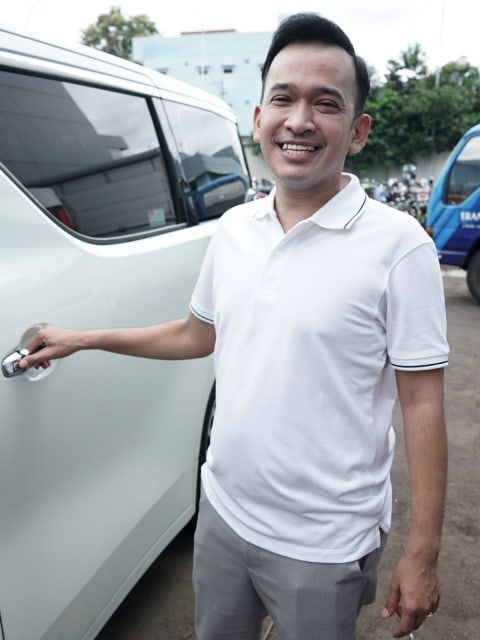 Presenter Ruben Onsu saat ditemui di kawasan Tendean, Jakarta, Rabu, (19/2). Foto: Ronny