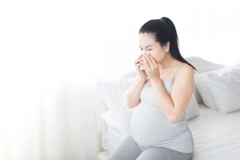Ilustrasi hidung ibu hamil mimisan. Foto: Shutter Stock