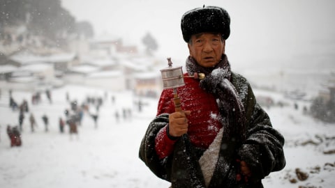 Penduduk Tibet. Foto: REUTERS/Aly Song