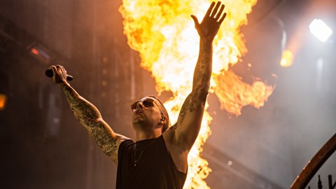M. Shadows (vokalis Avenged Sevenfold. Foto: YASUYOSHI CHIBA / AFP