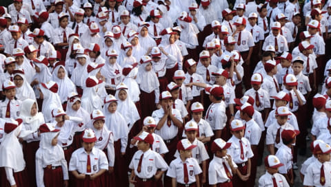 Ilustrasi upacara bendera 17 Agustus-an. Foto: Irfan Adi Saputra/kumparan