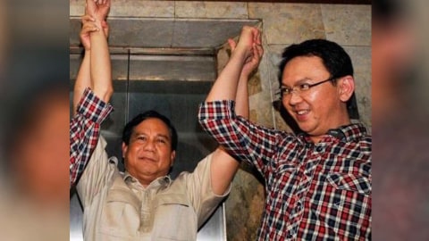 Prabowo dan Ahok. Foto: Antara/Yudhi Mahatma