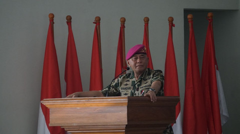 Menhan Ryamizard Ryacudu di Markas Korps Marinir Foto: Nugroho Sejati/kumparan