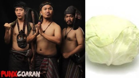 makan daging anjing dengan sayur kol