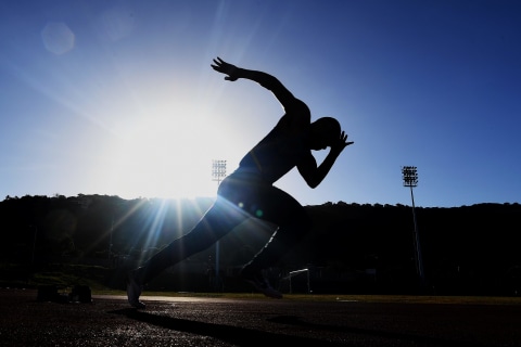 Ilustrasi lari maraton.  Foto: AFP/ Jewel SAMAD