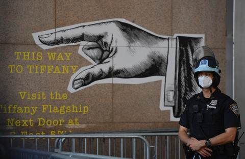 Ilustrasi polisi Amerika Serikat Foto: AFP/ Angela Weiss