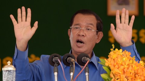 Ketua Senat sekaligus Eks PM Kamboja, Hun Sen. Foto: AFP/Thang Chhin Sothy