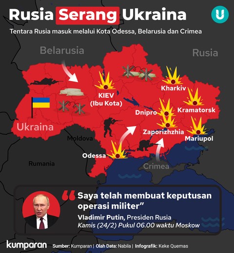 Putin Sebut Syarat Akhiri Invasi: Netralitas Ukraina; Kedaulatan Rusia di Krimea (5)