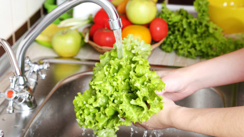 Ilustrasi mencuci sayur. Foto: Shutter Stock
