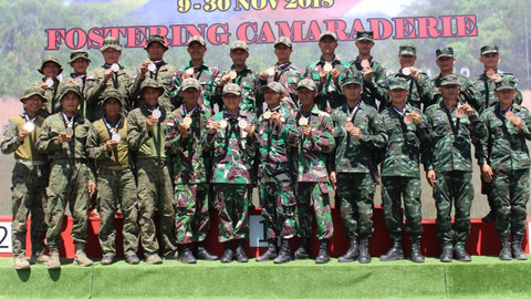 TNI AD juara umum pada Lomba Tembak ASEAN Armies Rifle Meet (AARM) ke-28 tahun 2018 di Lapangan 400 Terendak Camp, Melaka, Malaysia, Sabtu, (24/11/2018). Foto: Dok. TNI AD