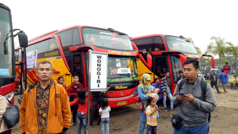 Peserta mudik gratis Kemenhub Foto: Novan Nurul Alam/kumparan