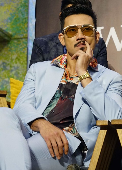 Aktor Denny Sumargo saat hadir di press screening film Twivortiare di Plaza Indonesia, Jakarta. Foto: Ronny