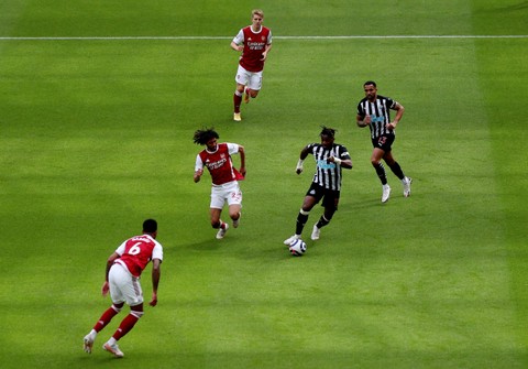 Pertandingan antara Newcastle United vs Arsenal di St James 'Park, Newcastle, Inggris. Foto: Lee Smith/Reuters