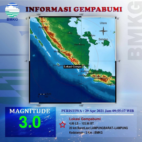 Gempa Lampung Hari Ini Bmkg 2021 - Gempabumi Tektonik M 7 ...
