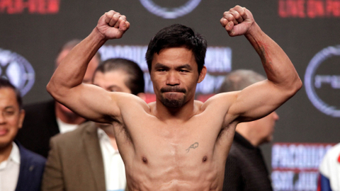 Petinju, Manny Pacquiao. Foto: John Gurzinski/AFP