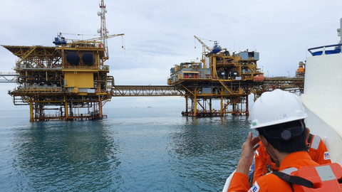 Lapangan Krisna, salah satu lapangan minyak yang dikelola Pertamina Hulu Energi Offshore Southeast Sumatera (PHE OSES) di Kepulauan Seribu, Jakarta. Foto: SKK Migas