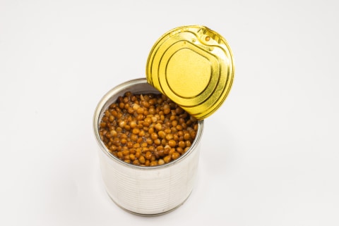 Ilustrasi kacang lentil kalengan Foto: Shutter Stock