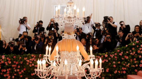 Katy Perry di acara Met Gala 2019 di New York, Amerika Serikat. Foto: REUTERS/Andrew Kelly