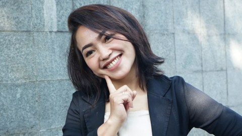 Presenter Mpok Alpa saat ditemui di kawasan Tendean, Jakarta Foto: Ronny/kumparan