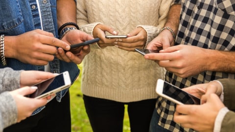 Ilustrasi bermain media sosial. Foto: Shutter Stock