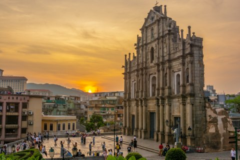 com-Tampak samping Ruins of St. Paul's, Macao. Foto: Shutterstock