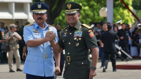 Marsekal Hadi Tjahjanto dan Jendral Gatot Foto: Iqbal Firdaus/kumparan