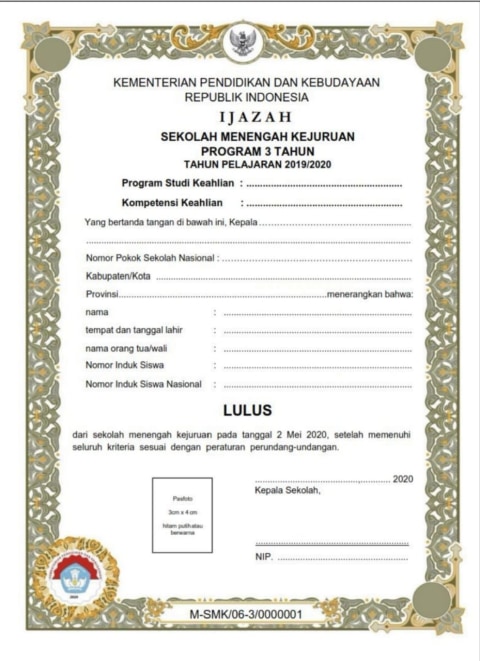 Nomor Ijazah Sma Terletak Di