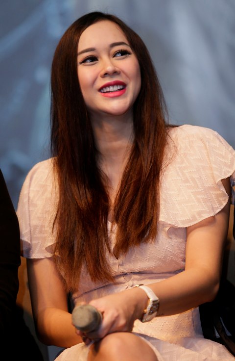 Aura Kasih di konferensi pers film The Sacred Riana di Plaza Senayan Jakarta Senin (11/03). Foto: Ronny/kumparan