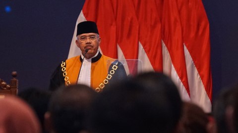 Ketua Mahkamah Agung Muhammad Hatta Ali saat laporan tahunan MA. Foto:  Fanny Kusumawardhani/kumparan