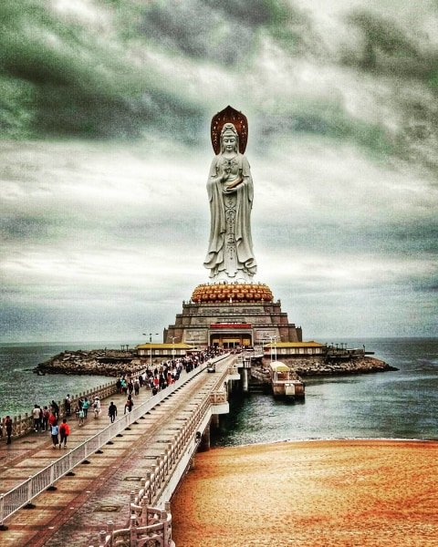 Guanyin Of Nanshan Arca Menjulang Dewi Cinta Di Kaki Langit Hainan Kumparan Com