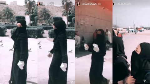 Nikita Willy Bercadar Saat Umrah Kumparan Com