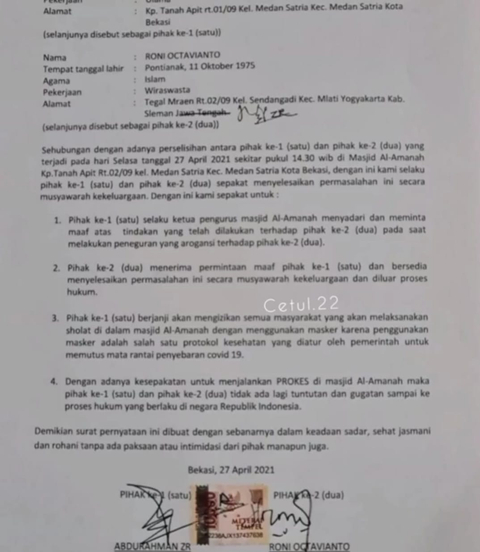 Heboh Pria di Bekasi Dibentak dan Diusir karena Pakai Masker di Dalam Masjid (2)