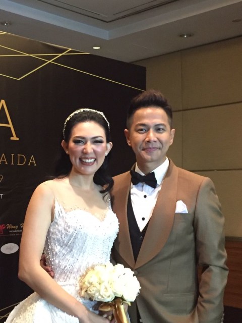 Konferensi Pers Resepsi Pernikahan Delon Thamrin dan Aida Noplie Chandra. Foto: Giovanni/kumparan