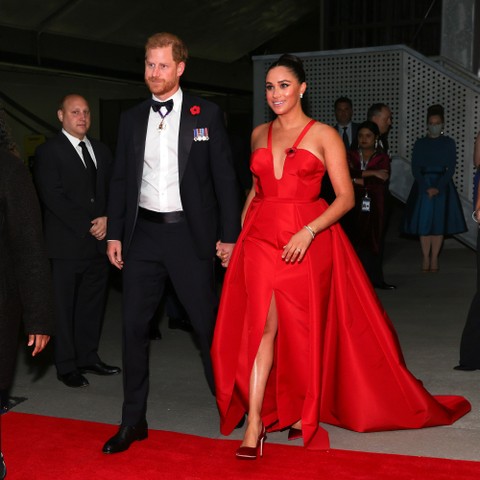 Meghan Markle sama Pangeran Harry Gala Salute To Freedom 2021 di Intrepid Sea-Air-Space Museum di New York City, New York, 10 November 2021. Foto: Dia Dipasupil/Getty Images